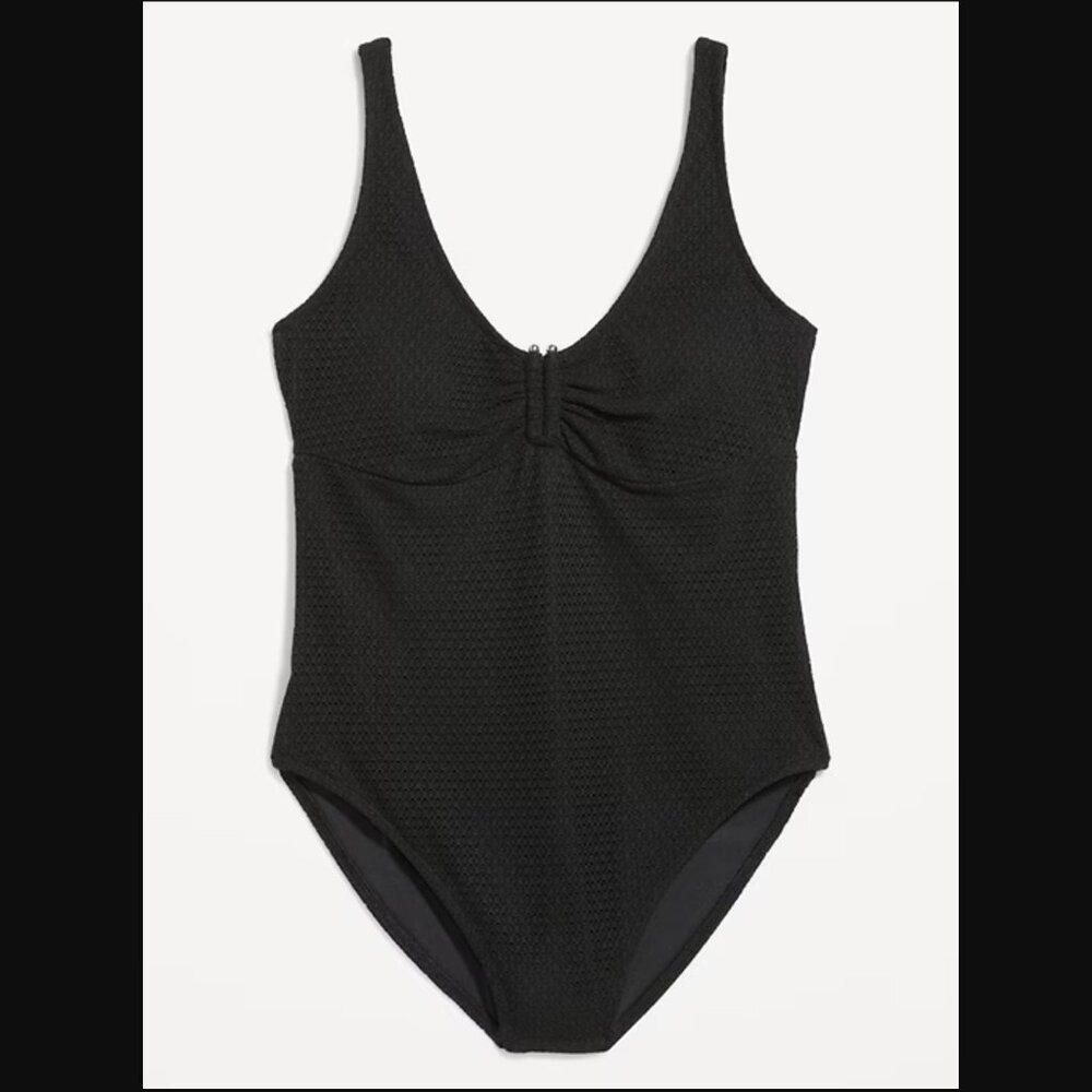 Old Navy Crochet One-Piece Swimsuit - Black Jack - NWT Size M